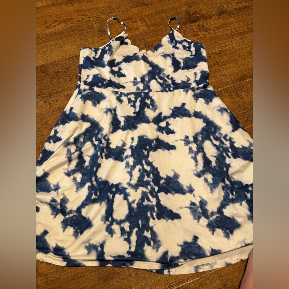 Blue & white cloud dress 2X NEW incredibly soft!!